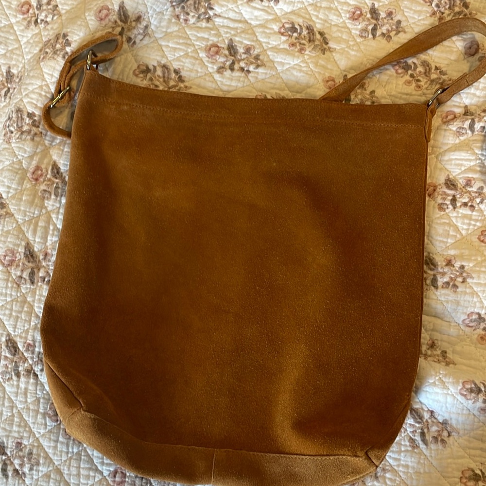 Suede tote bag